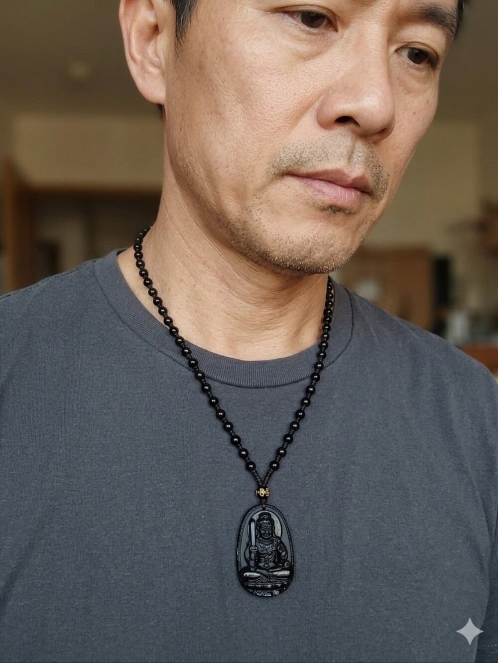 ASIAN‎ UNISEX BLACK RESINS SPIRITUAL NECKLACE